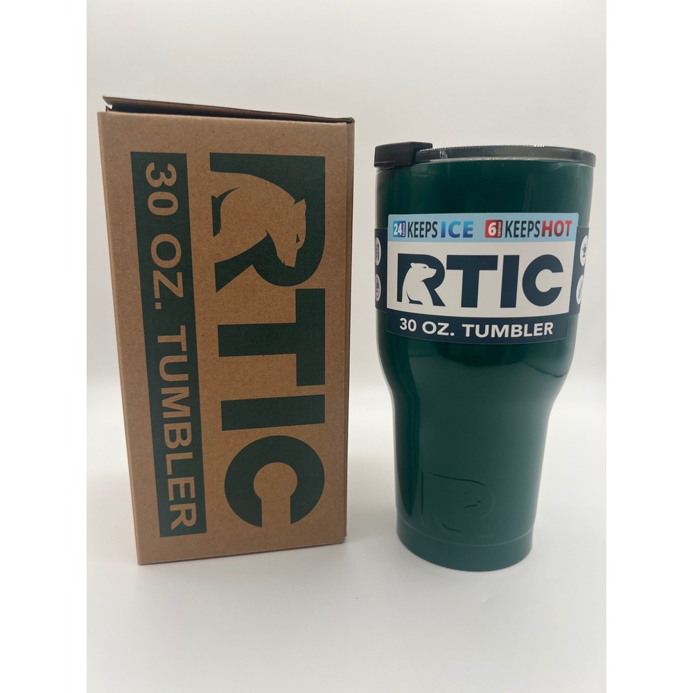 RTIC 30 oz Tumbler Stainless Steel Vacuum Insulated Cup with Lid Forest Green